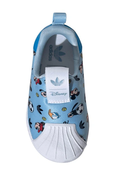Shop Adidas Originals X Disney Superstar 360 Sneaker In Clear Sky/ White/ Blue