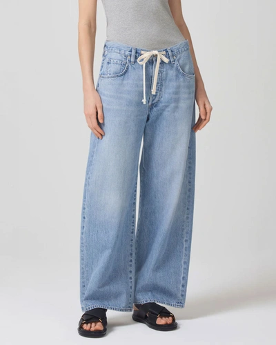 Shop Citizens Of Humanity Brynn Drawstring Trouser In Blue Lace