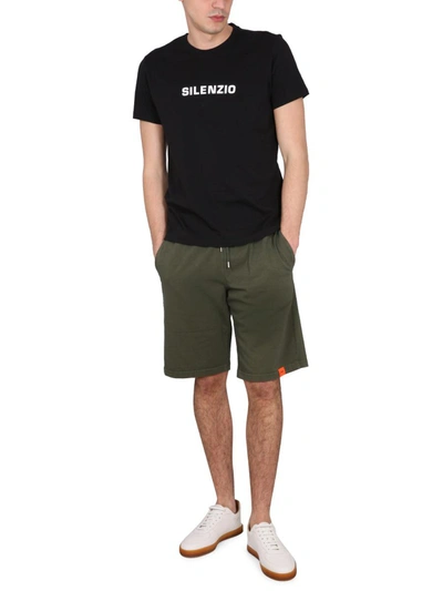 Aspesi Green Bermuda Shorts With Adjustable Waistband In Green