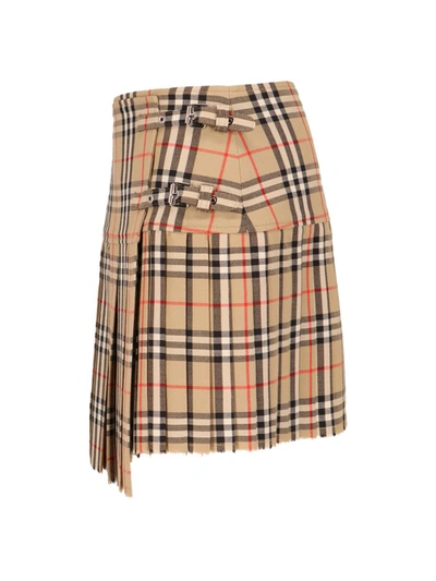 Shop Burberry Skirts In Beige