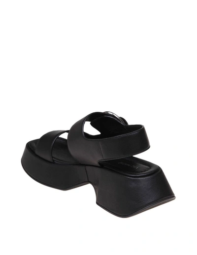Shop Vic Matie Leather Sandal In Black