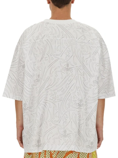 Shop Vivienne Westwood Logo Print T-shirt In White