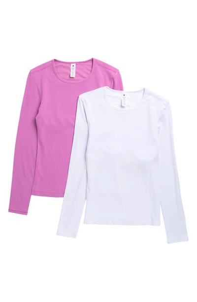 Yogalicious Womens Heavenly Ribbed Kathleen Long Sleeve Top - 2