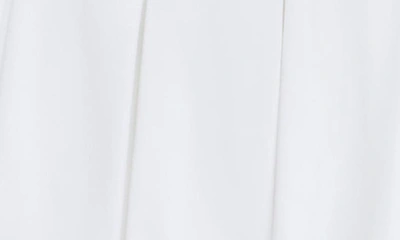 Shop Dkny Tech Recycled Polyester Piqué Pleated Skirt In White