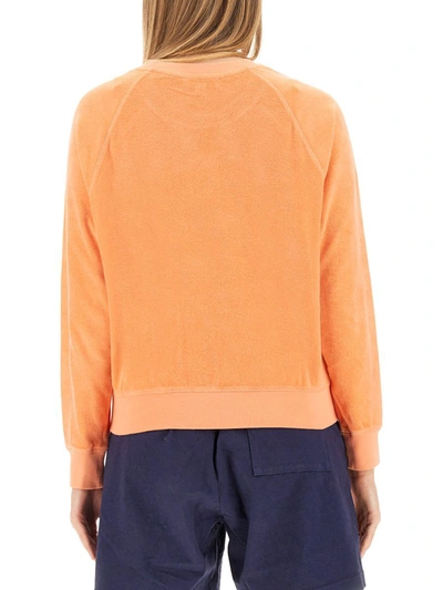 Shop Sporty And Rich Sporty & Rich Sweatshirt With Logo In Orange