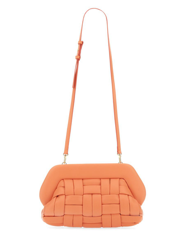 Themoirè Bios faux-leather clutch bag - Orange