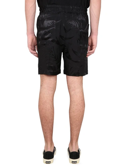 Shop Tom Ford Bermuda Shorts With Floral Print In Black