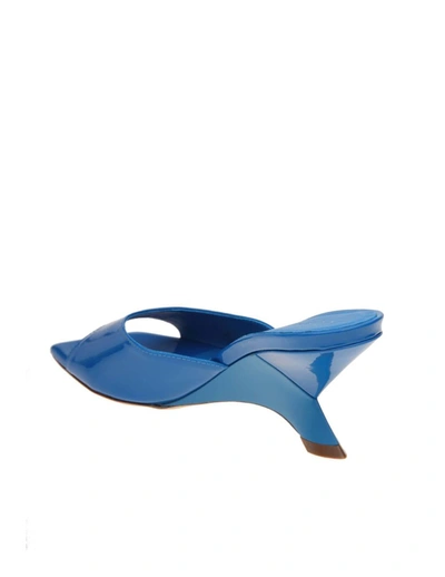 Shop Vic Matie Patent Leather Mules In Blue