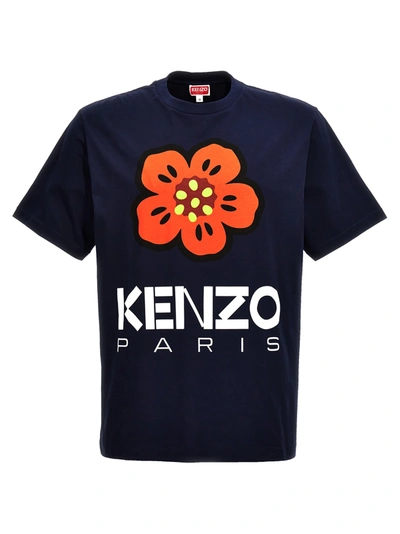 Shop Kenzo Boker Flower Classic T-shirt Blue