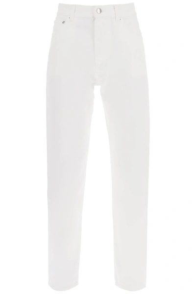 Shop Loulou Studio Cropped Straight Cut Jeans