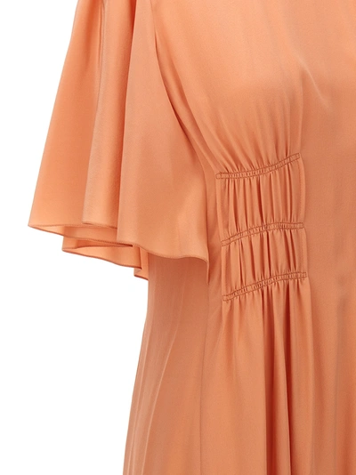 Shop Chloé Curled Dress Dresses Pink