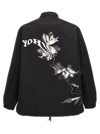 Shop Y-3 Logo Print Jacket Casual Jackets, Parka White/black