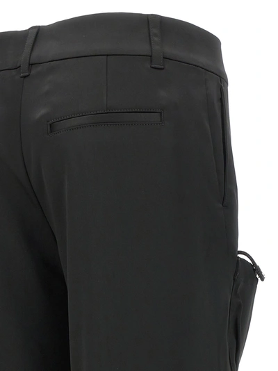 Shop Off-white Satin Toybox Cargo Pants Black