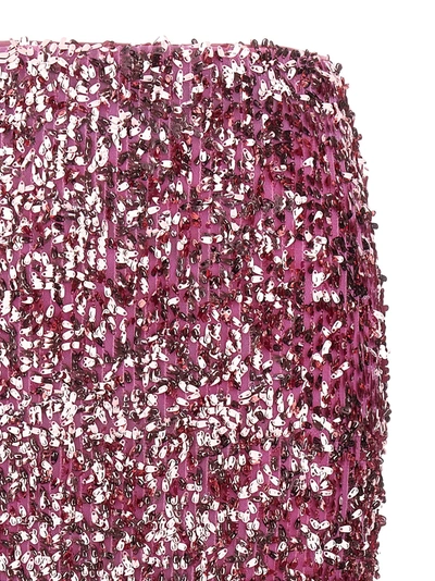 Shop Rotate Birger Christensen Sequin Midi Skirt Skirts Fuchsia