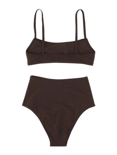 Shop Lido Nylon Bikini Swimsuit In Brown
