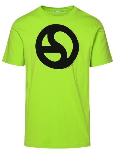 Shop Acne Studios Green Cotton T-shirt Man