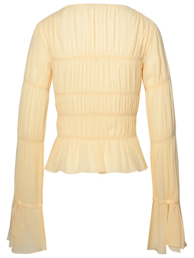 Shop Blumarine Woman  Ivory Viscose Shirt In Cream