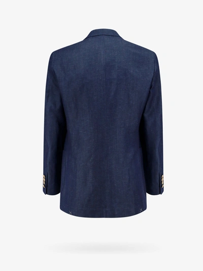 Shop Brunello Cucinelli Man Blazer Man Blue Blazers E Vests