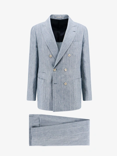 Shop Brunello Cucinelli Man Suit Man Blue Suits