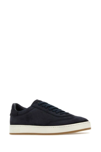 Church's Midnight Blue Suede Sneakers In Blue