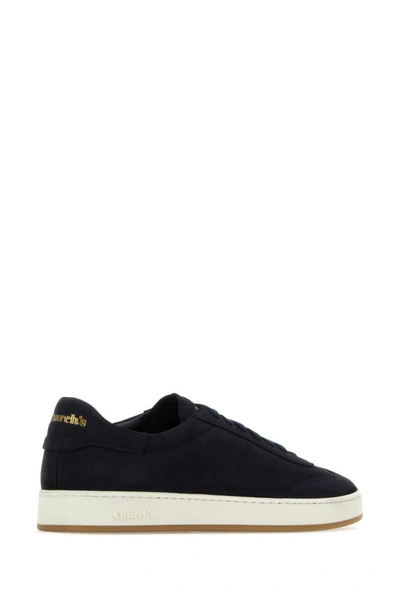 Church's Midnight Blue Suede Sneakers In Blue