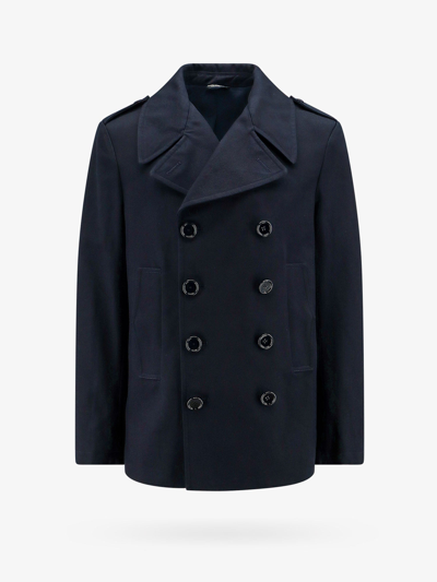 Shop Dolce & Gabbana Man Coat Man Blue Coats