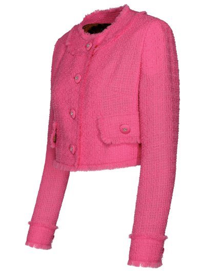 Shop Dolce & Gabbana Pink Wool Jacket Woman
