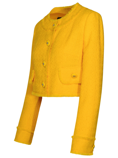 Shop Dolce & Gabbana Yellow Wool Jacket Woman