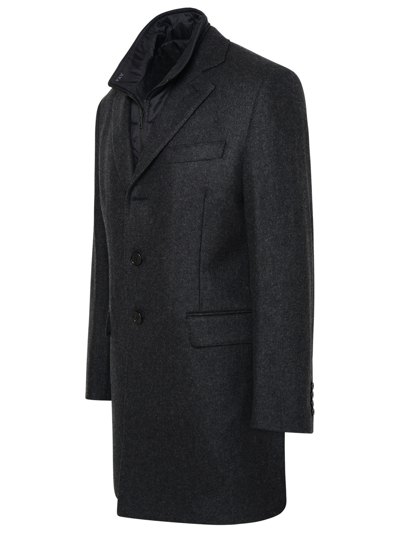 Shop Fay Grey Polyamide Coat Man In Gray