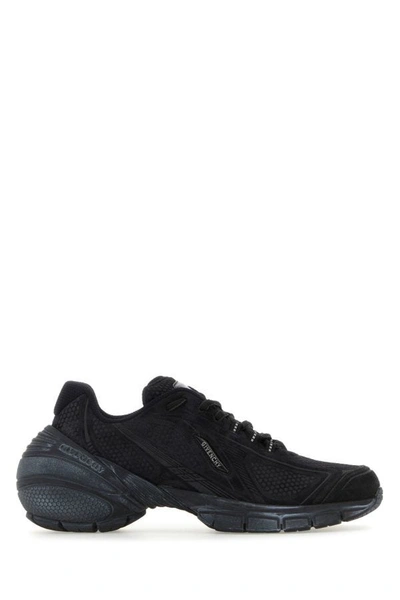 Shop Givenchy Man Black Leather Tk-mx Runner Sneakers