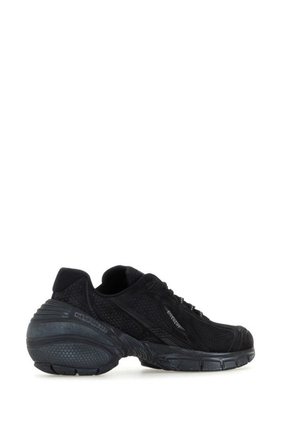 Shop Givenchy Man Black Leather Tk-mx Runner Sneakers