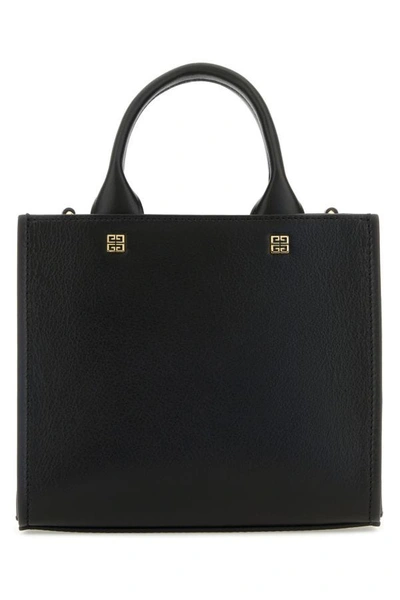 Shop Givenchy Woman Black Leather Mini G Tote Handbag