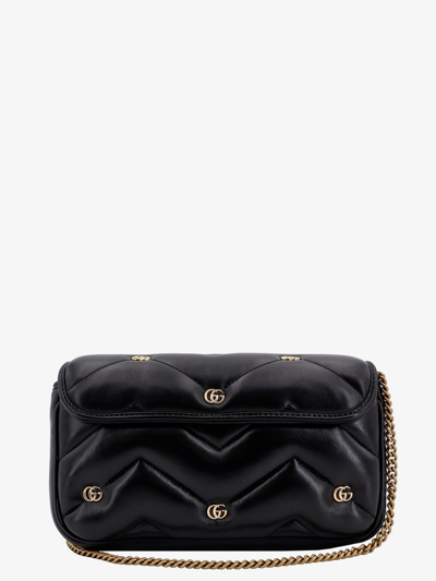 Shop Gucci Woman Gg Marmont Woman Black Shoulder Bags