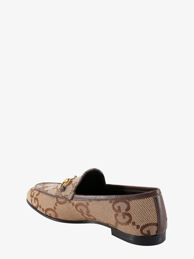 Shop Gucci Woman  Jordan Woman Beige Loafers In Cream