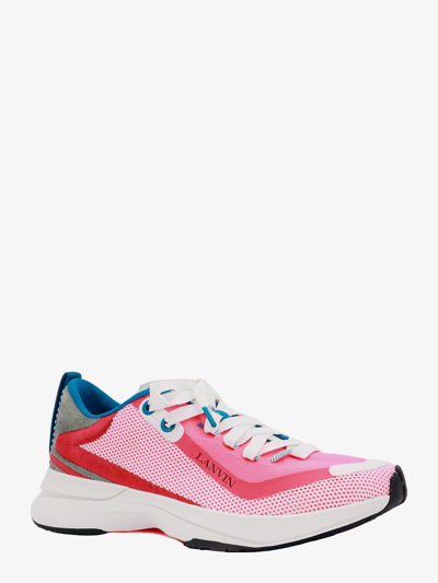Shop Lanvin Paris Man Runner Man Pink Sneakers