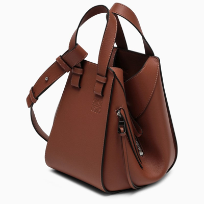 Shop Loewe Compact Hammock Brown Leather Bag Women In Orange
