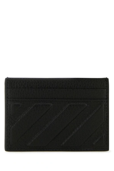 Shop Off-white Off White Man Black Leather Card Holder