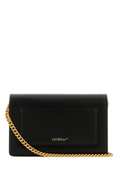Shop Off-white Off White Woman Black Leather Clutch