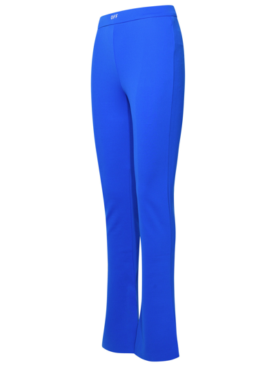 Shop Off-white Woman  Blue Polyamide Blend Trousers