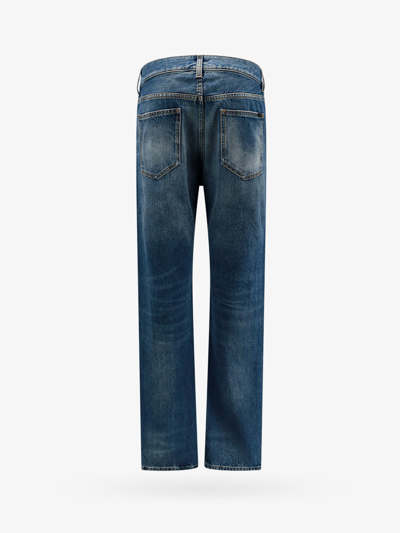 Shop Saint Laurent Man Jeans Man Blue Jeans