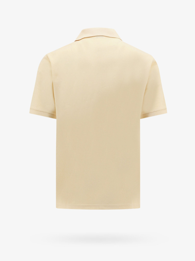 Shop Saint Laurent Man Polo Shirt Man Beige Polo Shirts In Cream