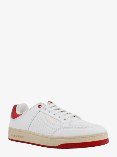 Shop Saint Laurent Man Sl/61 Man White Sneakers