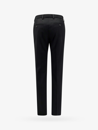 Saint Laurent Sustainable Virgin Wool Trouser With Frontal Pinces In Black