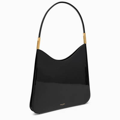 Shop Saint Laurent Sadie Black Patent Leather Bag Women