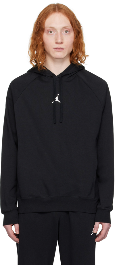 Shop Nike Black Dri-fit Sport Crossover Hoodie In Black/white
