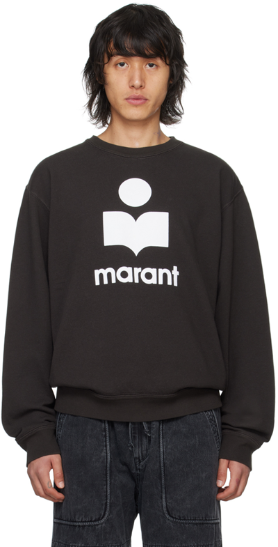 Shop Isabel Marant Black Mikoy Sweatshirt In Faded Black/