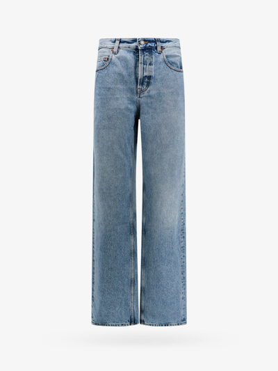 Shop Saint Laurent Woman Jeans Woman Blue Jeans