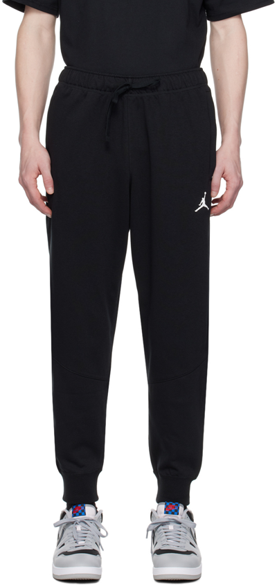 Shop Nike Black Dri-fit Sportwear Crossover Sweatpants In Black/white