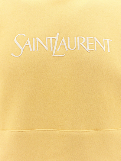 Shop Saint Laurent Woman Sweatshirt Woman Yellow Sweatshirts