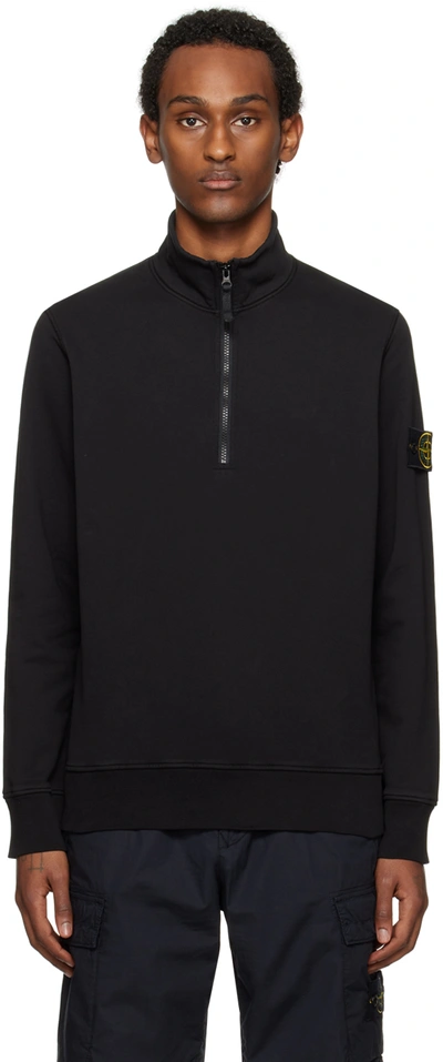 Shop Stone Island Black Half-zip Sweater In A0029 Black